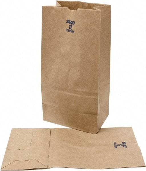 DURO BAG MFR - Kraft Grocery Bag - 7-1/16 x 4-1/2 x 13-3/4, Brown - Exact Industrial Supply