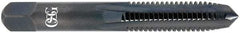 OSG - 1-3/8 - 6 UNC 3B 4 Flute TiCN Finish High Speed Steel Straight Flute Standard Hand Tap - Plug, Right Hand Thread, 6-1/16" OAL, 3" Thread Length, H4 Limit, Oversize - Exact Industrial Supply