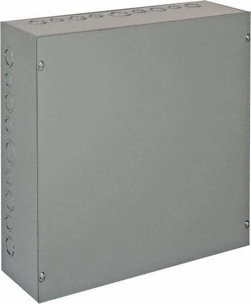 nVent Hoffman - Steel Junction Box Enclosure Screw Flat Cover - NEMA 1, 18" Wide x 18" High x 6" Deep - Exact Industrial Supply