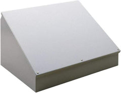 nVent Hoffman - Steel Junction Box Enclosure Hinge Sloped Cover - NEMA 12, 13, 508mm Wide x 203 mm High x 180mm Deep - Exact Industrial Supply