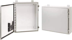 nVent Hoffman - Steel Standard Enclosure Hinge Flat Cover - NEMA 12, 13, 24" Wide x 24" High x 6" Deep - Exact Industrial Supply