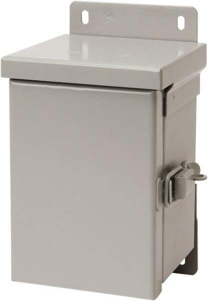 nVent Hoffman - Steel Standard Enclosure Hinge Flat Cover - NEMA 3R, 12" Wide x 16" High x 6" Deep, Watertight - Exact Industrial Supply