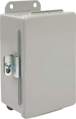 nVent Hoffman - Steel Junction Box Enclosure Hinge Flat Cover - NEMA 12, 13, 4" Wide x 6" High x 3" Deep - Exact Industrial Supply