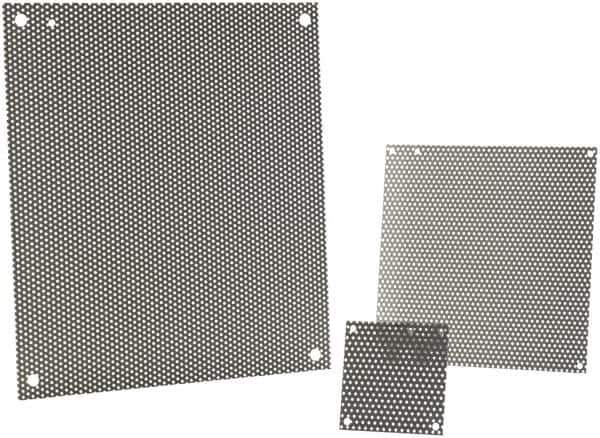 nVent Hoffman - 22-1/2" OAW x 32" OAH Powder Coat Finish Electrical Enclosure Perforated Panel - 36" x 24" Box, 16 Gauge Steel, Use with A36N24ALP/A36N24BLP - Exact Industrial Supply