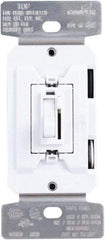 Cooper Wiring Devices - 1 and 3 Pole, 120 VAC, 60 Hz, 600 Watt, Residential Grade, Toggle, Wall and Dimmer Light Switch - 1.8 Inch Wide x 4.19 Inch High, Fluorescent, Halogen, Incandescent - Exact Industrial Supply