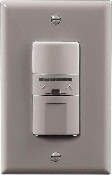 Cooper Wiring Devices - 1,000 Square Ft. Coverage, Infrared Occupancy Sensor Wall Switch - 600 at 120 V Incandescent, 600 at 120 V Fluorescent, 120 VAC, Gray - Exact Industrial Supply