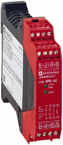 Square D - 115 Volt, 7 VA Power Rating, Standard Electromechanical & Solid State Screw Clamp General Purpose Relay - 6 Amp at 115 VAC, 1NC (Auxiliary) & 3NO - Exact Industrial Supply