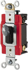 Cooper Wiring Devices - 1 Pole, 120 to 277 VAC, 20 Amp, Specification Grade, Key Lock, Wall and Dimmer Light Switch - 1.31 Inch Wide - Exact Industrial Supply