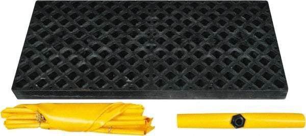 UltraTech - 66 Gal Sump, 3,000 Lb Capacity, 2 Drum, Polyethylene Spill Deck or Pallet - 54" Long x 25" Wide x 4" High, Low Profile, Inline Drum Configuration - Exact Industrial Supply