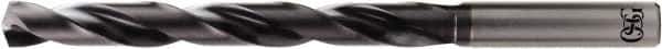 OSG - 7.9mm, 140° Point, Spiral Flute, Solid Carbide Taper Length Drill Bit - WD1 Finish, 76mm Flute Length, 116mm OAL, Series HP258 - Exact Industrial Supply