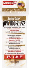 Wooster Brush - 3/16" Nap, 4-1/2" Wide Paint Mini Roller Covers - Smooth Texture, Woven - Exact Industrial Supply