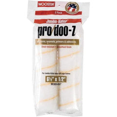 Wooster Brush - 1/2" Nap, 6-1/2" Wide Paint Mini Roller Covers - Semi-Rough Texture, Woven - Exact Industrial Supply