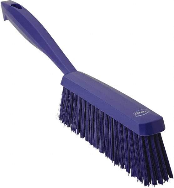 Vikan - 14" OAL, Polyester Staple Set Bench Brush - 2" Bristle Length, 6-3/8" Long Head, Purple - Exact Industrial Supply