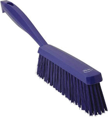 Vikan - 14" OAL, Polyester Staple Set Bench Brush - 2" Bristle Length, 6-3/8" Long Head, Purple - Exact Industrial Supply