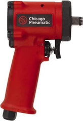 Chicago Pneumatic - 1/2" Drive, 9,000 RPM, 450 Ft/Lb Torque Impact Wrench - Pistol Grip Handle, 1,400 IPM, 19.6 CFM, 90 psi, 1/4" NPT Inlet - Exact Industrial Supply