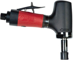 Chicago Pneumatic - 1/4" Collet, Angle Handle, Air Angle Die Grinder - 24,000 RPM, Rear Exhaust, 23.3 CFM, 0.54 hp, 90 psi, 6.35mm Inlet - Exact Industrial Supply