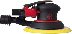 Chicago Pneumatic - 12,000 OPM, 8 CFM Air Consumption, Palm Air Orbital Sander - Round Pad, 1/4" Inlet - Exact Industrial Supply