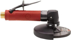 Chicago Pneumatic - 3" Wheel Diam, 18,000 RPM, Pneumatic Angle & Disc Grinder - 3/8-24 Spindle, 19.3 CFM, Rear Exhaust - Exact Industrial Supply