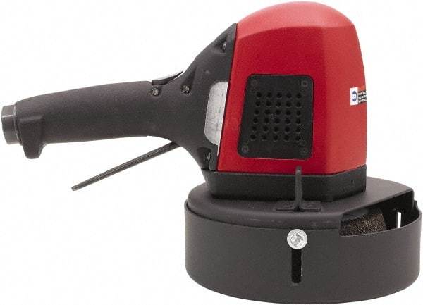 Chicago Pneumatic - 6" Wheel Diam, 6,000 RPM, Pneumatic Angle & Disc Grinder - 5/8-11 Spindle, 91 CFM, Side Exhaust - Exact Industrial Supply