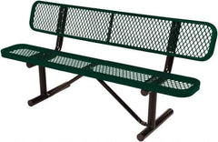Vestil - 6' Long x 20" Wide, Steel Bench Seat - Exact Industrial Supply
