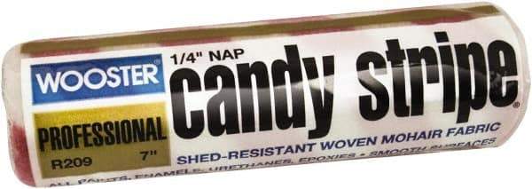 Wooster Brush - 1/4" Nap, 7" Wide Paint Roller - Smooth Texture, Mohair Blend - Exact Industrial Supply