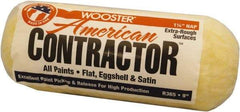 Wooster Brush - 1-1/4" Nap, 9" Wide Paint Roller - Extra-Rough Texture, Synthetic Knit - Exact Industrial Supply