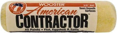 Wooster Brush - 3/8" Nap, 9" Wide Paint Roller - Medium Texture, Synthetic Knit - Exact Industrial Supply