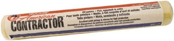 Wooster Brush - 1/2" Nap, 18" Wide Paint Roller - Semi-Rough Texture, Synthetic Knit - Exact Industrial Supply