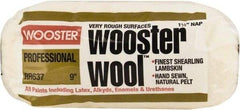 Wooster Brush - 1-1/2" Nap, 9" Wide Paint Roller - Extra-Rough Texture, Lambswool - Exact Industrial Supply