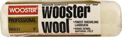Wooster Brush - 3/8" Nap, 9" Wide Paint Roller - Medium Texture, Lambswool - Exact Industrial Supply