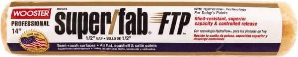 Wooster Brush - 1/2" Nap, 14" Wide Paint Roller - Semi-Rough Texture, Synthetic Knit - Exact Industrial Supply
