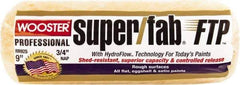 Wooster Brush - 3/4" Nap, 9" Wide Paint Roller - Rough Texture, Synthetic Knit - Exact Industrial Supply