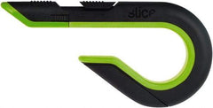 Slice - Retractable Utility Knife - Black & Green Non-Slip Comfort Handle, 1 Blade Included - Exact Industrial Supply