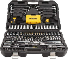 DeWALT - 168 Piece 1/4 & 3/8" Drive Mechanic's Tool Set - Comes in Blow Molded Case - Exact Industrial Supply
