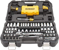 DeWALT - 108 Piece 1/4 & 3/8" Drive Mechanic's Tool Set - Comes in Blow Molded Case - Exact Industrial Supply