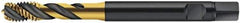 Walter-Prototyp - M6x1.00 Metric 3 Flute 6HX Modified Bottoming Spiral Flute Tap - Cobalt, TiN Finish, 80mm OAL, Right Hand Flute, Right Hand Thread, Series S2051305 - Exact Industrial Supply