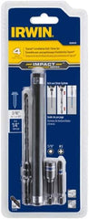 Irwin - 4 Piece 1/4" Concrete Anchor Installation Kit - For Use with Impact Drivers and Rotary Drills - Exact Industrial Supply