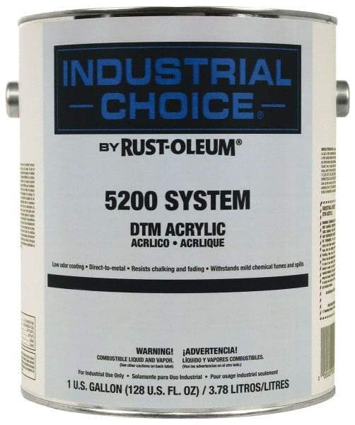 Rust-Oleum - 1 Gal Black Semi Gloss Finish Acrylic Enamel Paint - Interior/Exterior, Direct to Metal, <250 gL VOC Compliance - Exact Industrial Supply