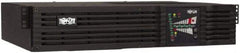 Tripp-Lite - 15 Amp, 750 VA, Tower & Rack Mount Online Backup Uninterruptible Power Supply - Backup 4 min with Full Load & 13 min with Half Load, 120 VAC Input & Output, 600 Watt Output, 1 Phases, 6 Outlets - Exact Industrial Supply