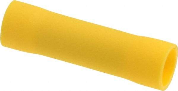 Thomas & Betts - 12 to 10 AWG Compatible, Vinyl Fully Insulated, Crimp-On Butt Splice Terminal - Copper Contacts, 1.024" OAL, Yellow - Exact Industrial Supply