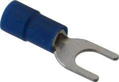 Thomas & Betts - #10 Stud, 16 to 14 AWG Compatible, Partially Insulated, Crimp Connection, Standard Fork Terminal - Exact Industrial Supply