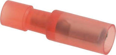 Thomas & Betts - 22 to 16 AWG Bullet Connector - 0.153" Bullet Diam, Red Nylon Insulation - Exact Industrial Supply