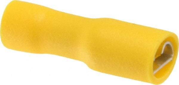 Thomas & Betts - 12 to 10 AWG, Vinyl, Fully Insulated, Female Wire Disconnect - 1/4 Inch Wide Tab, Yellow, RoHS Compliant, UL 94 V-0 - Exact Industrial Supply