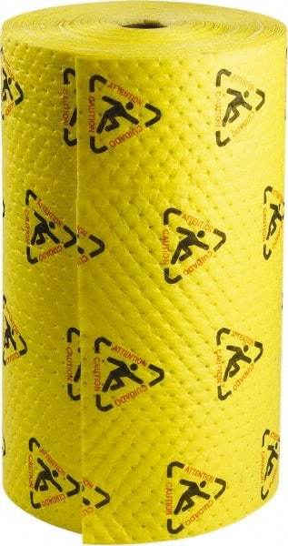 Brady SPC Sorbents - 80 Gal Capacity per Package, Chemical/Hazmat Roll - 300' Long x 30" Wide, Yellow, Polypropylene - Exact Industrial Supply