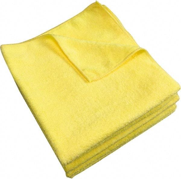 PRO-SOURCE - Reusable Microfiber Wipes - 12" x 12" Sheet Size, Yellow - Exact Industrial Supply