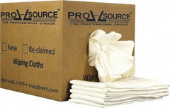 PRO-SOURCE - 12 Inch Long x 20 Inch Wide Virgin Cotton Diaper Rags - White, Lint Free, 10 Lbs. at 2 to 4 per Pound, Box - Exact Industrial Supply