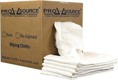 PRO-SOURCE - 12 Inch Long x 20 Inch Wide Virgin Cotton Diaper Rags - White, Lint Free, 5 Lbs. at 2 to 4 per Pound, Box - Exact Industrial Supply