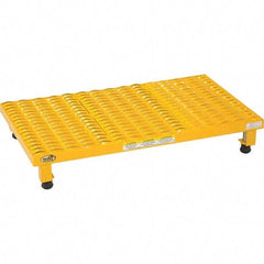 Vestil - 5" High x 19" Wide x 36" Deep, Yellow Step Stand - Steel, 500 Lb Capacity - Exact Industrial Supply