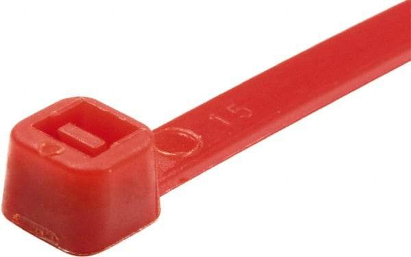 Value Collection - 11" Long Red Nylon Standard Cable Tie - 50 Lb Tensile Strength, 81mm Max Bundle Diam - Exact Industrial Supply