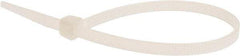 Value Collection - 8" Long Natural (Color) Nylon Standard Cable Tie - 50 Lb Tensile Strength, 54mm Max Bundle Diam - Exact Industrial Supply